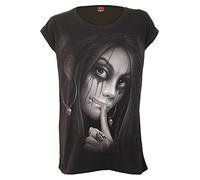 Spiral - Zipped - Turnup Sleeve Loosefit Tee - XL Black