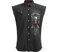 Spiral Direct DOTD BIKERS - Sleeveless Stone Washed Worker Black - 3XL