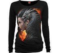 Spiral Draco Queen - Long-sleeved Top Long-sleeve Shirt black S