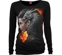 Spiral - DRACO QUEEN Female Black Long Sleeve Tops Ex Large - New lo - V778z