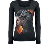 Spiral Draco Queen - Long-sleeved Top Long-sleeve Shirt black XXL