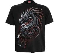 Spiral - Dragon Shards - Front Print T-Shirt Black - XL