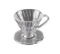 Spiral Drip Coffee Filter Cup Made from Resin, Portable and Reusable, Suitable for Coffee Shops, Offices, and Home Use (Transparent)