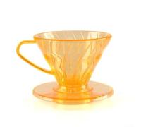 Spiral Drip Coffee Filter Cup Made from Resin, Portable and Reusable, Suitable for Coffee Shops, Offices, and Home Use (Orange)
