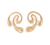 Spiral Earrings for Women Vintage Geometric Round Swirl Minimalist Simple Statement Unique Dangle Stud Earrings Trendy Fashion Jewelry for Friend Daily Wear Parties Weddings, S, Metal, No Gemstone