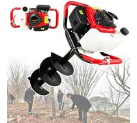 Spiral Earth Auger, 4-Stroke Cordless Gasoline-Powered Earth Digger, 80cm Auger Bit Length, 150 Holes/Hour, for Garden Fencing, Soil Excavation for Planting 20cm