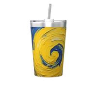 Spiral Eddy Patterned conical Straw Thermos Cup, Insulated Straw Cup, Perfect for Gym use or Taking with You