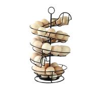 Spiral Egg Holder, 19.5x19.5x36cm Kitchen Rotating Egg Holder Storage Rack with Non-Slip Base, Spiral DesignEggs Dispenser Rack Holds 36Eggs for Countertop Kitchen
