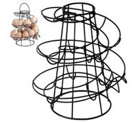 Spiral Egg Holder Countertop Smooth & Sturdy Fresh Keeping Egg Skelter Minimalist & Stable Black Iron Storage Stand for Kitchen | Holder Countertop