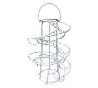 Spiral Egg Storage Holder Rack Dispenser 24 Countertop Fresh Egg Basket Organizer (White)