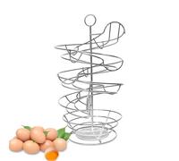 Spiral-Eierhalter aus Metall für bis zu 36 Eier - Moderner Eierspender & Küchenkorb - Platzsparende Eieraufbewahrung für die Arbeitsplatte - Stabiles Eisengestell für Küche, Wohnheim & Wohnung