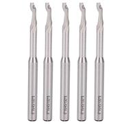 Spiral End Mill High Speed Steel Single Flute Milling Cutter Straight Shank Engraving Bit for CNC Milling Machine Woodworking Machine Tool 5Pcs Set 6x8x16x100mm