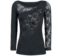 Spiral Fatal Attraction Long-sleeved Top black M