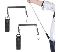 Spiral Fishing Lanyard, 2Pcs Spring Lanyard Tactical, Retractable Keychain, Stretchy Spiral Keyring, Retractable Paracord for Keys, Elastic Straps for Fishing, Climbing, Boating