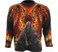 Spiral - FLAMING DEATH - Allover Longsleeve T-Shirt Black - L L