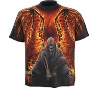 Spiral - Flaming Death - Allover T-Shirt Black - M