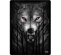 Spiral - Forest Wolf - Fleece Blanket with Double Sided Print - L