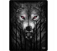 Spiral Fleece Blanket: Forest Wolf (Black) (Double Sided) OFFICIAL NEW