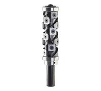 FUYUMIC Spiral Flush Trim Router Bit 12.7mm 1/2" Shank Top&Bottom Double Bearings Template Trimmer 80mm Cut Length Carbide Insert(80mm Cut Length)