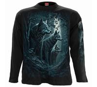 Spiral Unisex Long Sleeve T-Shirt: Forest Guardians (Black) (Back Print)