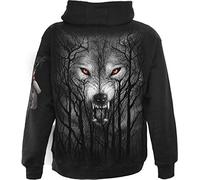 Spiral - Forest Wolf - Full Zip Hoody Black - XXL