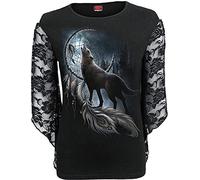 Spiral - FROM DARKNESS Female Black Long Sleeve Tops Small - New lon - S777z