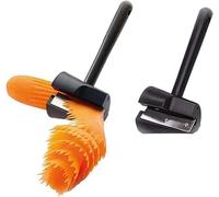 Spiral Funnel Flower Roller, 2 Pieces Handheld Carrot Flower Cutter Decoration Tools, Hotel Restaurant Food Presentation Peeler