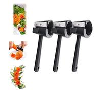 Spiral Funnel Flower Roller,Carrot Curler Peeler,Food-Grade Carrot Curler,Vegetable Flower Roller,Spiral Shredder Slicer,Multi-Functional Vegetable Spiral Slicer for Kitchen Decoration (3PC)