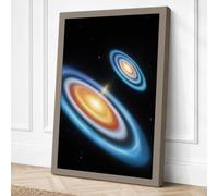 Spiral Galaxies Canvas Wall Art Print 18x12 Inch