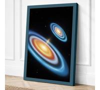 Spiral Galaxies Canvas Wall Art Print 30x20 Inch