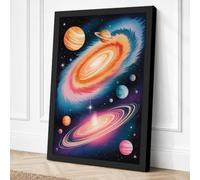 Spiral Galaxies Canvas Wall Art Print 30x20 Inch