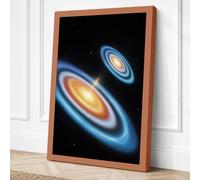 Spiral Galaxies Canvas Wall Art Print 36x24 Inch