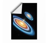 Spiral Galaxies Modern Unframed Wall Art Print A1 (84.1×59.4cm), Wall Decor for Living Room, Bedroom, Office & Home, Art Gift