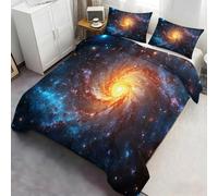 Spiral Galaxy Bedding Set for Kids Nebula Comforter Cover Set Super King