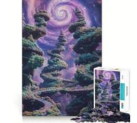 Spiral Galaxy Forest 1000 Piece Jigsaw Puzzles for Teenagers Logic Ability Toy Calm Pastime Accurate Cut 38x52cm