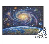Spiral Galaxy Jigsaw Puzzles Puzzle for Adults Kids. 1000 Pieces Universe Starry Sky Impossible Challenge Toy Educational Game Home Decoration for Adults& Kids Age 14 Years Up 1000pcs (75x50cm)