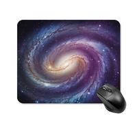 Spiral Galaxy Mouse Pad, Thick Rubber Non-Slip Mousepad, Stitched Edges Waterproof Square Mouse Mat with Cute Pattern for Gaming Work Computer Office 11.8"x9.8"