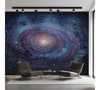 Spiral Galaxy Photo Wallpaper, Universe Space Wallpaper Mural, 150X105cm Wall Paper for Bedroom Living Room, Non-Woven Wall Mural Room Decor EL&D70