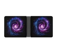 Spiral Galaxy Printed Bifold Wallet with Hidden Compartments Pocket Money and Credit Card Holder for Men Women