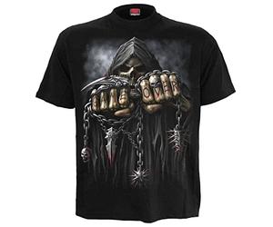 Spiral Game Over Men's T-Shirt Black Undefined Everyday Goth Gothic, Black, L