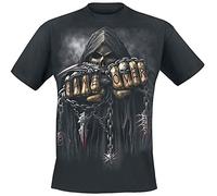 Spiral - GAME OVER (Unisex Black Short Sleeve T-Shirts) 4X Large