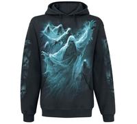 Spiral Ghost Skull Hoodie black M