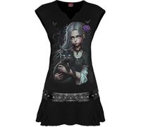 Spiral - Goth Familiar - Stud Waist Mini Dress Black - XL - Digital