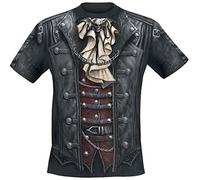 Spiral Goth Wrap T-Shirt Black 4XL