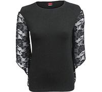 Spiral - Gothic Elegance - Rose Lace Sleeve Top,S