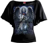 Spiral - GRIEVING ANGEL Female Black Short Sleeve Tops Large - New s - V778z
