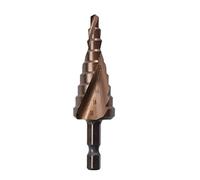 Spiral Grooved Step Drill Bit, M35 High-Speed Steel 4-20mm 4-32mm Cobalt-containing Spiral Pagoda Drill, Drill and Enlarge Hole for Wood Metal Stainless Steel (4-20mm)