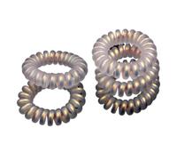 Spiral Hair Ties 5pcs No Traces Elasticy Line Hair Band | Hair-friendly Spiral Ring For DIY Keychain Girls Tie Supplies(Color4)