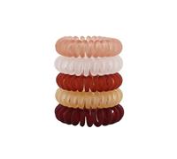 Spiral Hair Ties 5Pcs/set Matt Solid Telephone Wire Elastic Hair Band Frosted Spiral Cord Rubber Tie Stretch Head(Color2mid)