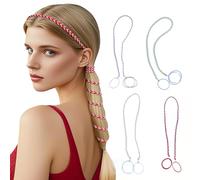 Spiral Hair Ties for Women - 3 Pack Braided Ponytail Holders, 64 cm Elastic Hair Bands for Gym, Swimming & Sports, No Slip Gentle Hair Ties for Long & Thick Hair